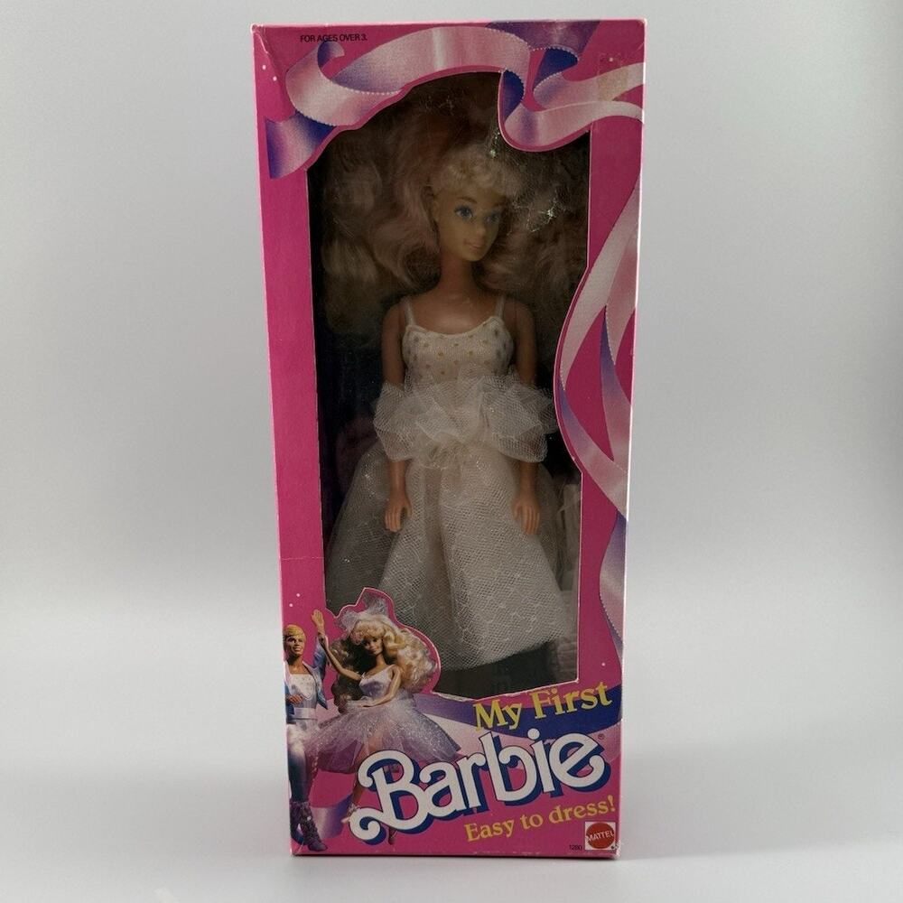 Vintage 1988 My First Barbie Ballerina Doll NRFB Mattel Pink Box